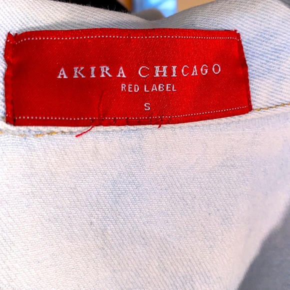 Akira Chicago denim jacket, sz small - Picture 2 of 6
